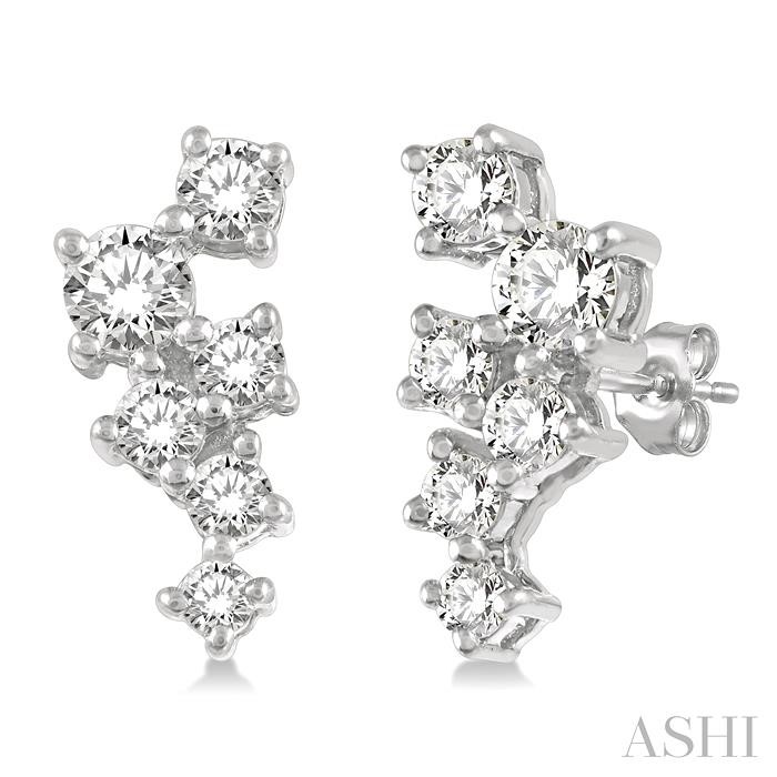 SCATTER DIAMOND FASHION EARRINGS