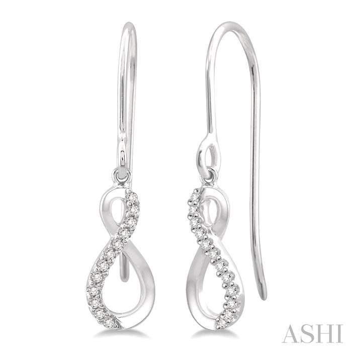 INFINITY SHAPE PETITE DIAMOND FASHION EARRINGS