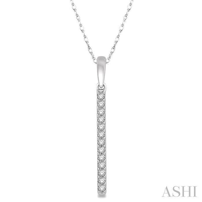 VERTICAL BAR PETITE DIAMOND FASHION PENDANT