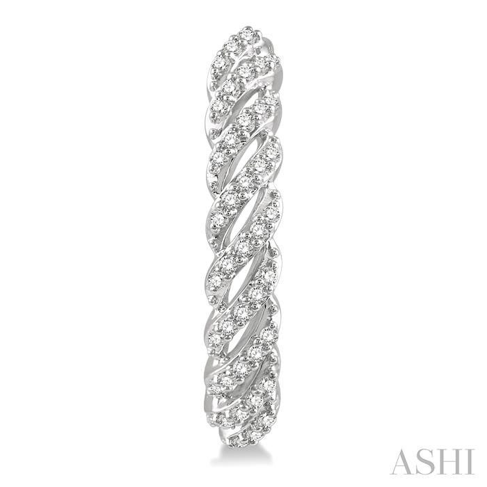 Diamond Fashion Hoop Earrings-2