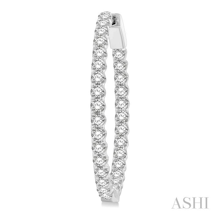Inside-Out Diamond Oval Hoop Earrings-3