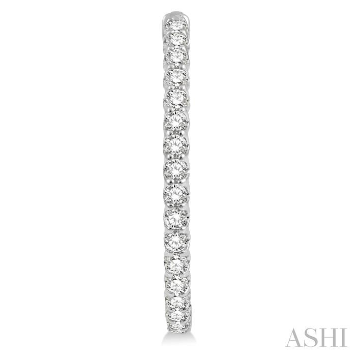 Inside-Out Diamond Oval Hoop Earrings-2
