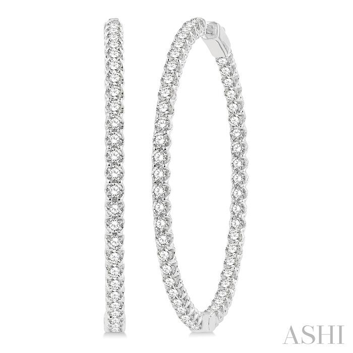 1 3/4-INCH ROUND INSIDE-OUT DIAMOND HOOP EARRINGS