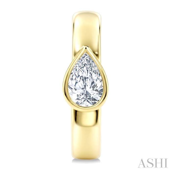 Pear Shape Diamond Fashion Hoop Earrings