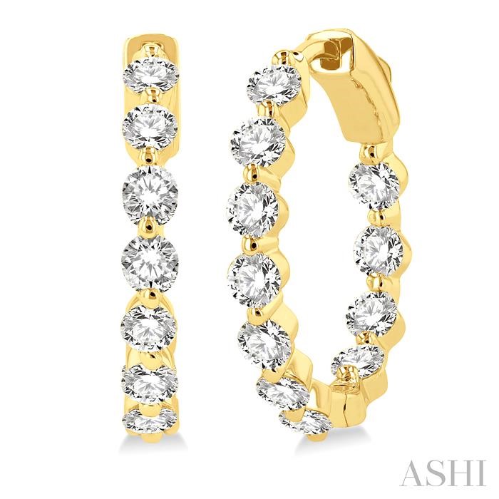 INSIDE-OUT DIAMOND HOOP EARRINGS