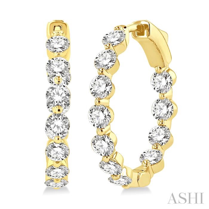 INSIDE-OUT DIAMOND HOOP EARRINGS