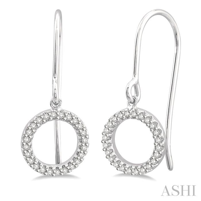 CIRCLE PETITE DIAMOND FASHION EARRINGS