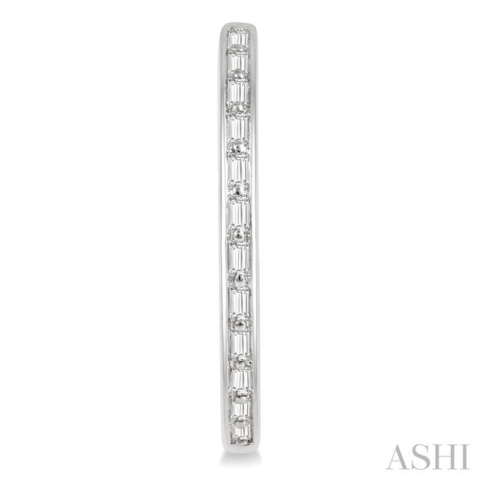 Baguette Diamond Hoop Earrings-2