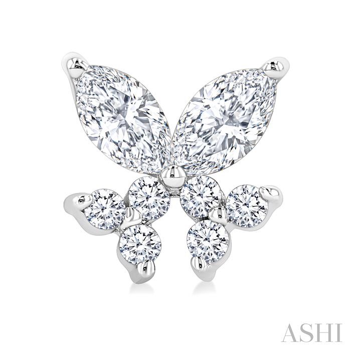 Twin Fish Diamond Stud Earrings-2