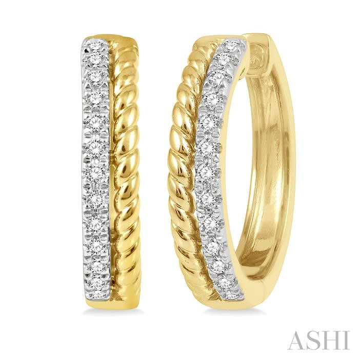 Rope Diamond Fashion Hoop Earrings