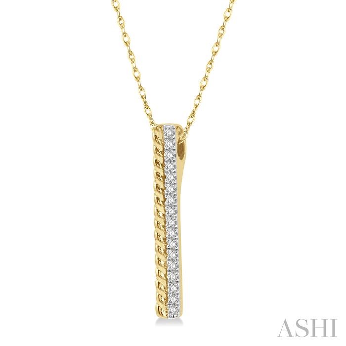 Vertical Bar Diamond Pendant-2