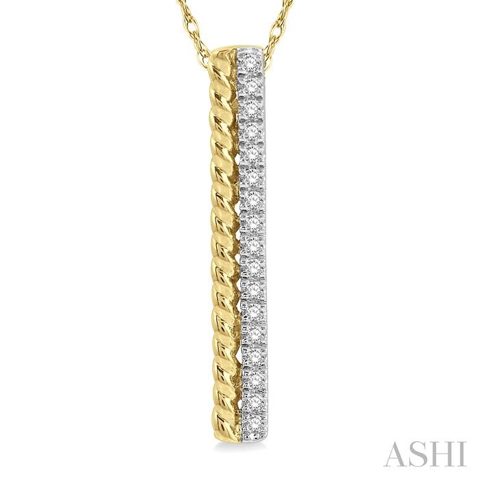 Vertical Bar Diamond Pendant-3