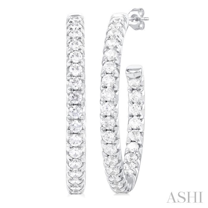 INSIDE-OUT DIAMOND HALF HOOP EARRINGS