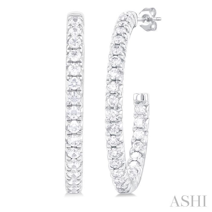 INSIDE-OUT DIAMOND HALF HOOP EARRINGS