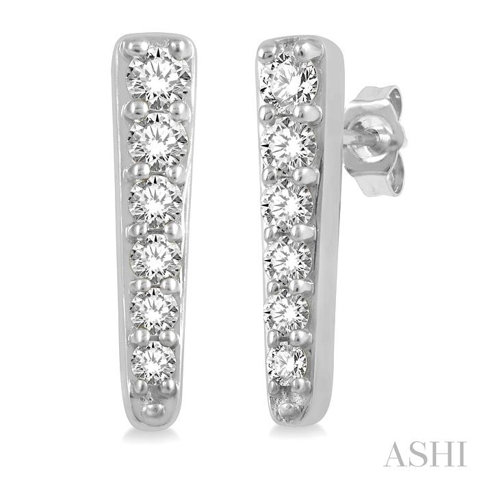 VERTICAL BAR DIAMOND EARRINGS