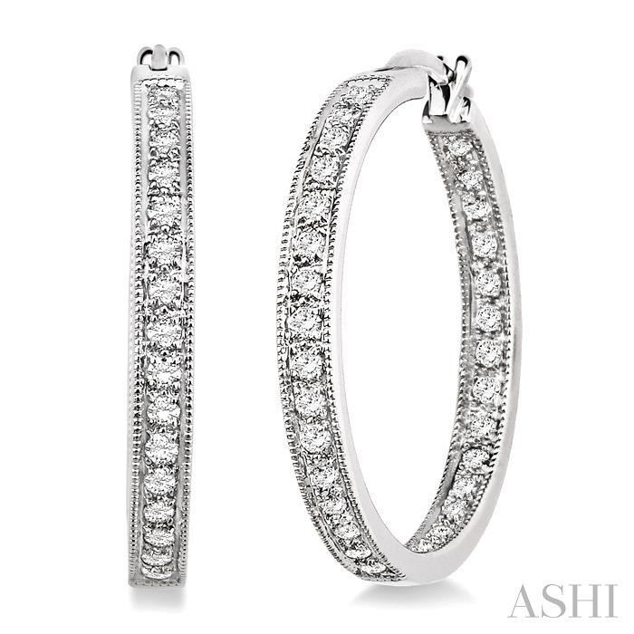 INSIDE-OUT DIAMOND HOOP EARRINGS