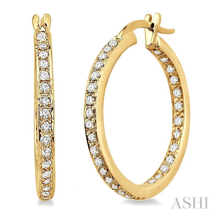 INSIDE-OUT DIAMOND HOOP EARRINGS