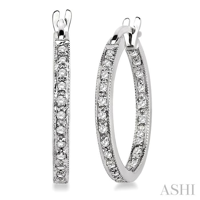 INSIDE-OUT DIAMOND HOOP EARRINGS