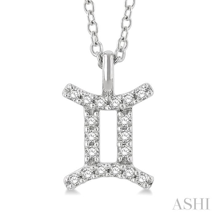Gemini Zodiac Diamond Pendant-3