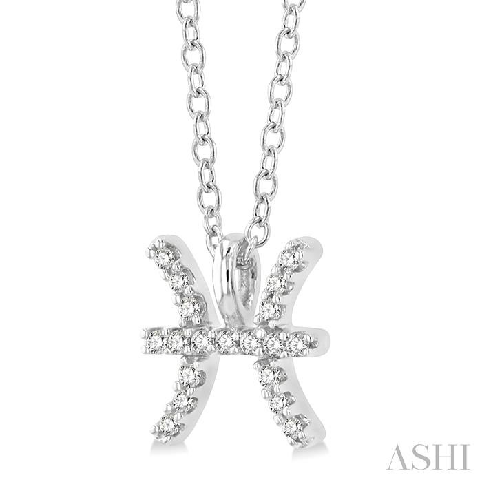 Pisces Zodiac Diamond Pendant-2