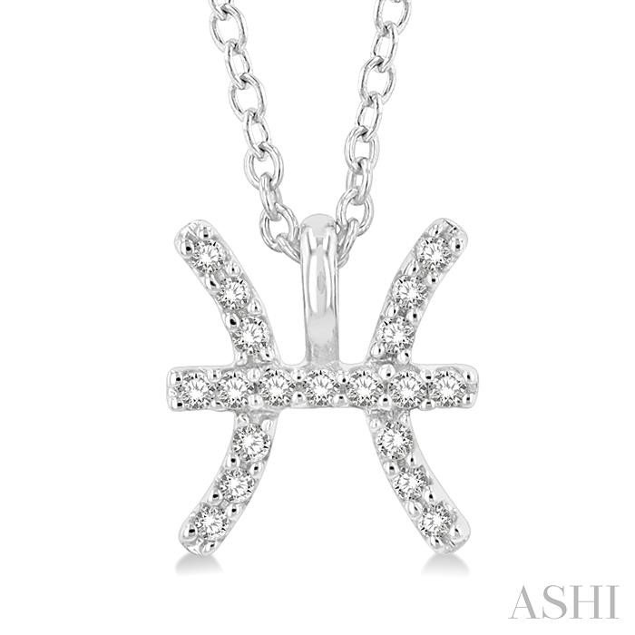 Pisces Zodiac Diamond Pendant-3