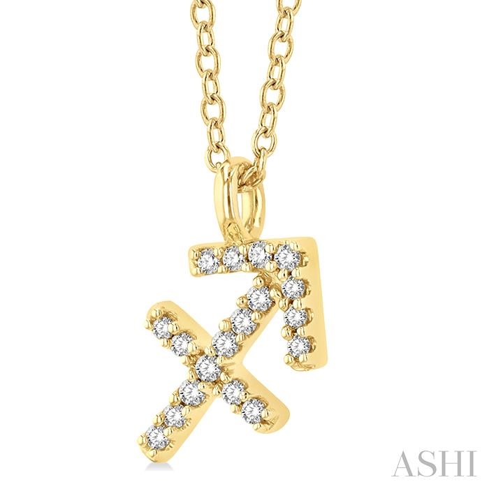 Sagittarius Zodiac Diamond Pendant-2