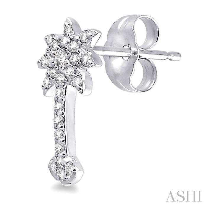 Palm Tree Diamond Fashion Earrings-3