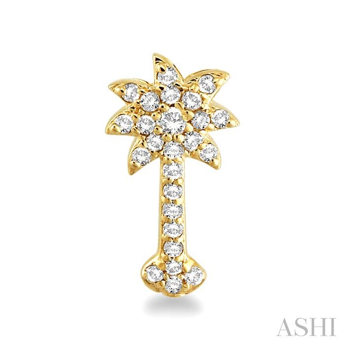 Palm Tree Diamond Fashion Earrings-2
