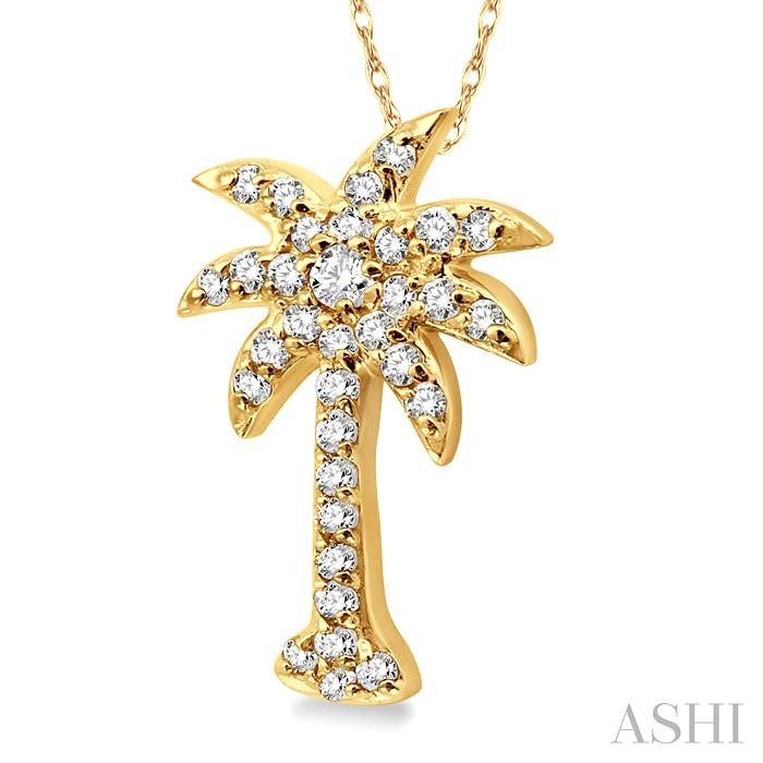 Palm Tree Diamond Fashion Pendant-2