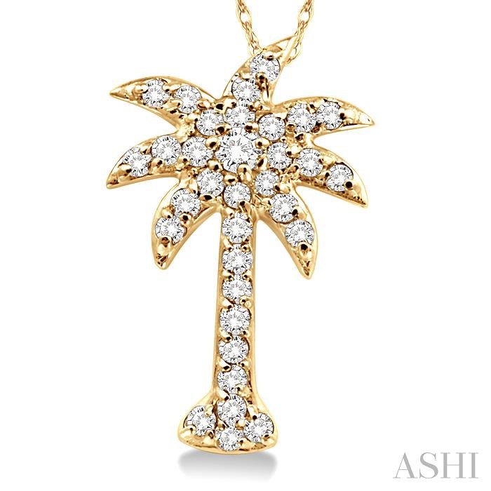 Palm Tree Diamond Fashion Pendant-3