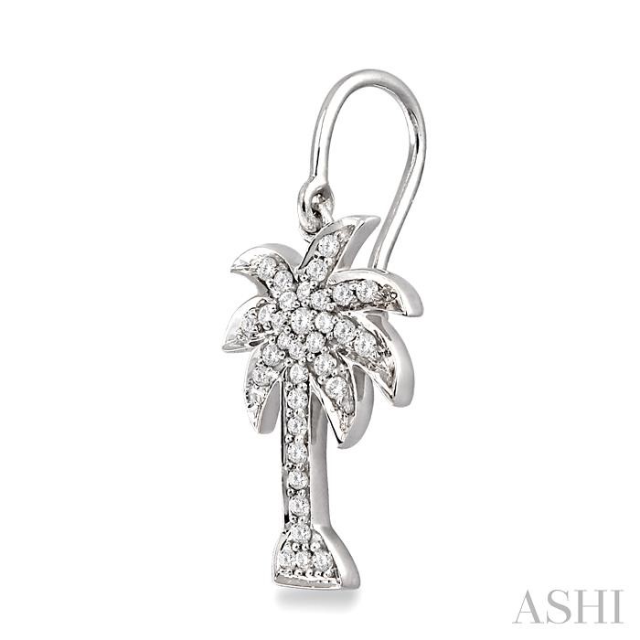 Palm Tree Diamond Fashion Earrings-3