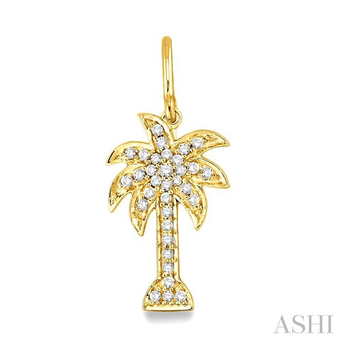 Palm Tree Diamond Fashion Earrings-2