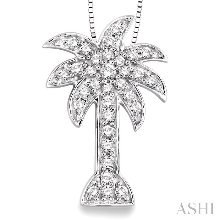 Palm Tree Diamond Fashion Pendant-3