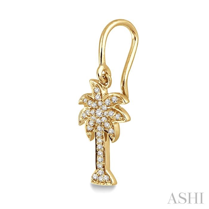 Palm Tree Diamond Fashion Earrings-3
