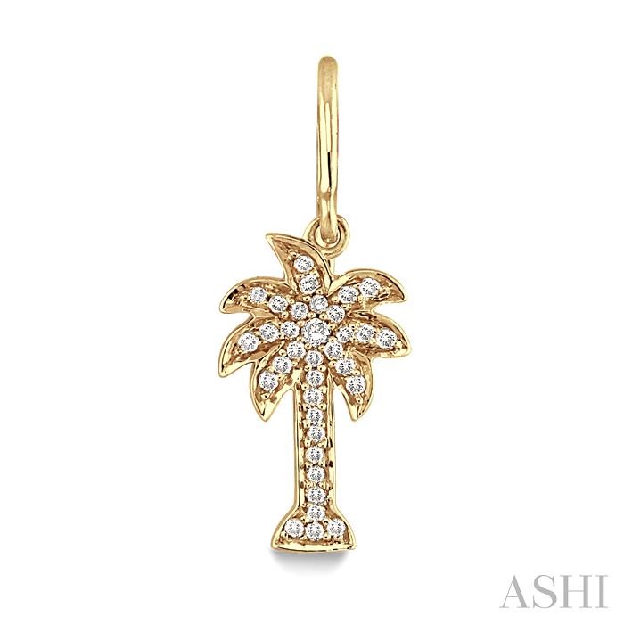 Palm Tree Diamond Fashion Earrings-2