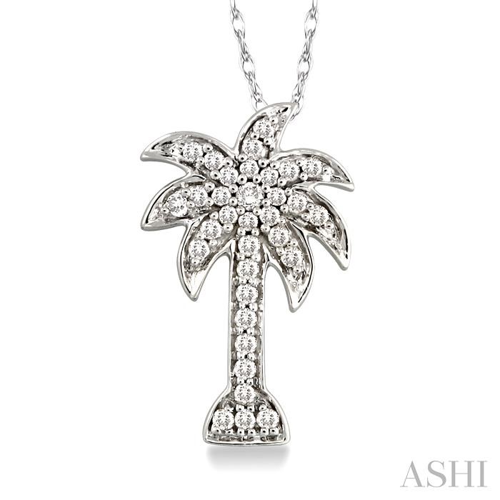 PALM TREE DIAMOND FASHION PENDANT