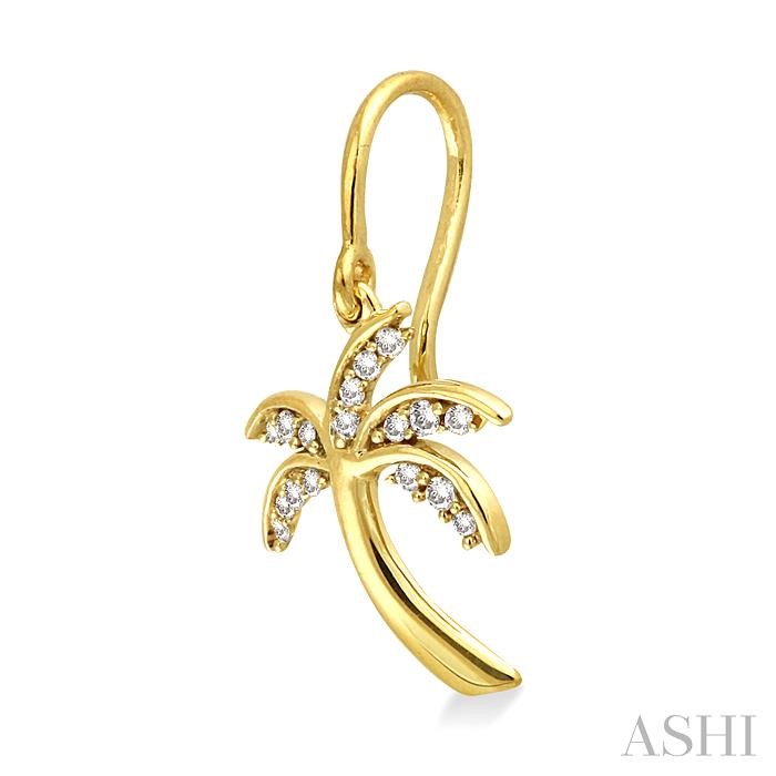 Palm Tree Diamond Fashion Earrings-3