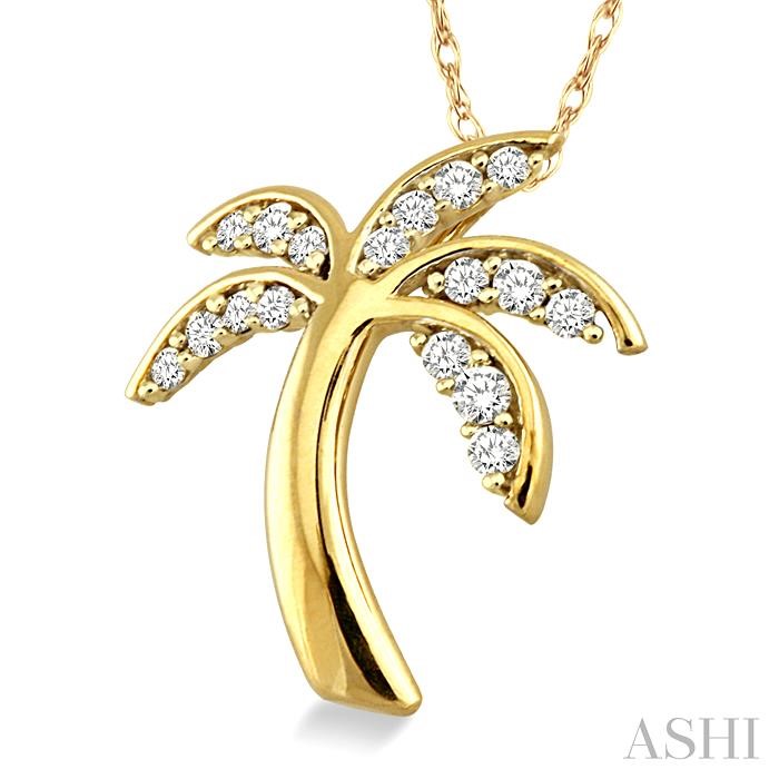 Palm Tree Diamond Fashion Pendant-2