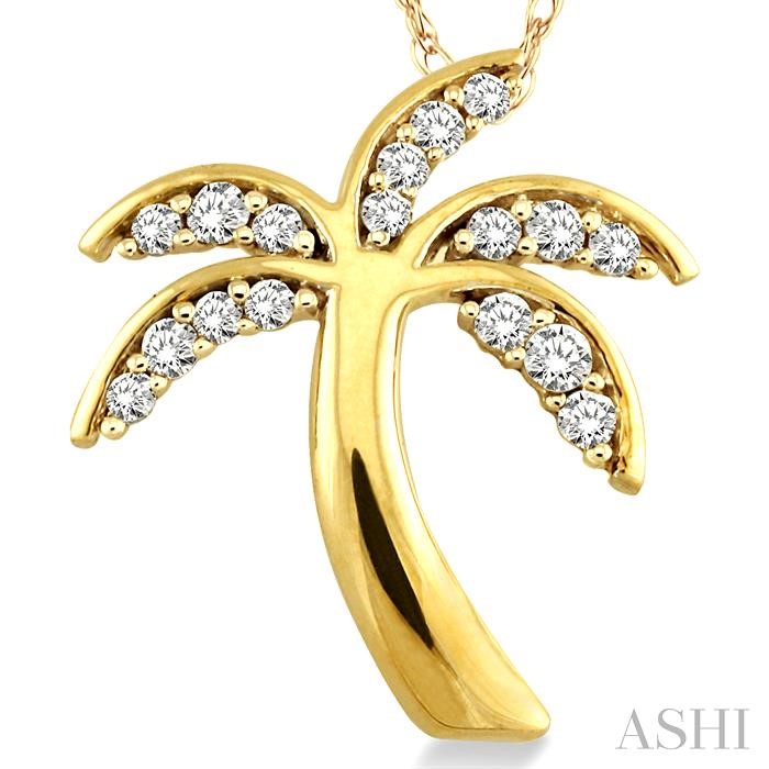 Palm Tree Diamond Fashion Pendant-3