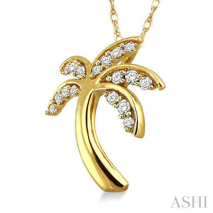 Palm Tree Diamond Fashion Pendant-2