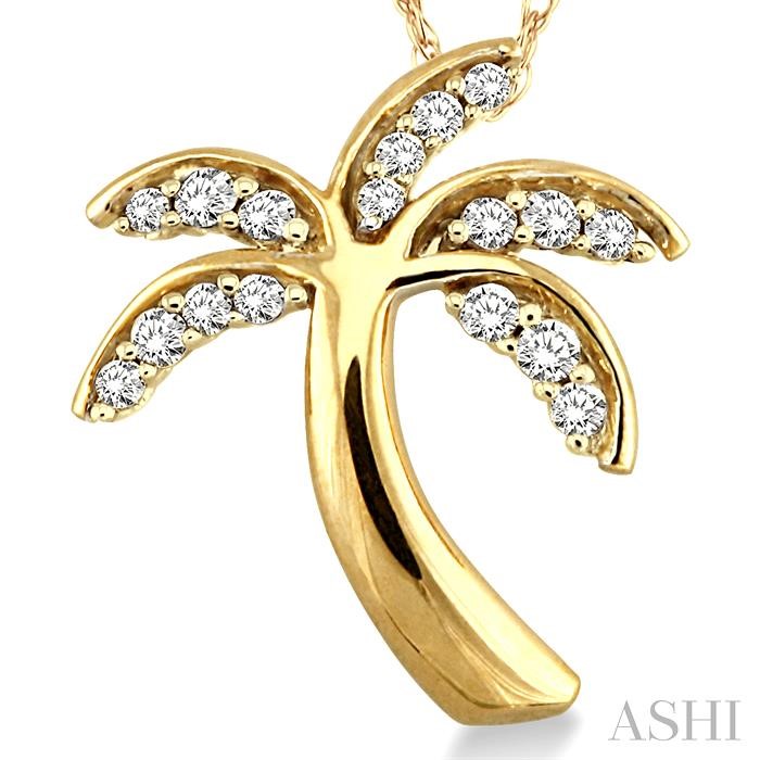 Palm Tree Diamond Fashion Pendant-3