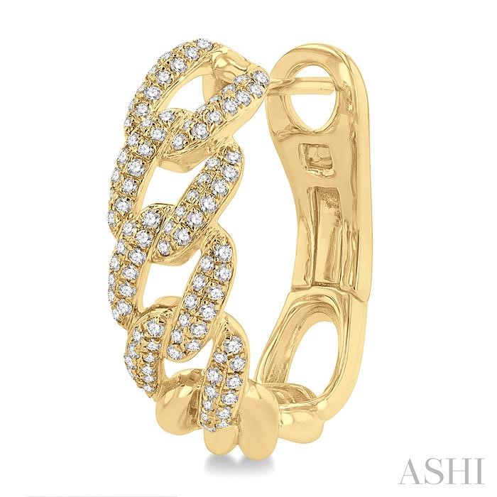 Cuban Diamond Fashion Hoop Earrings-3