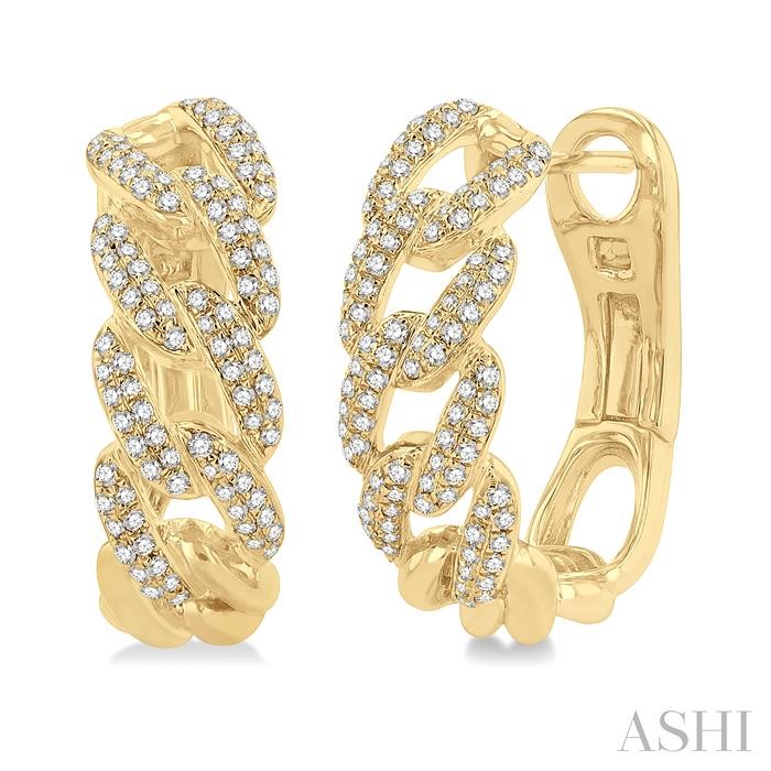 Cuban Diamond Fashion Hoop Earrings