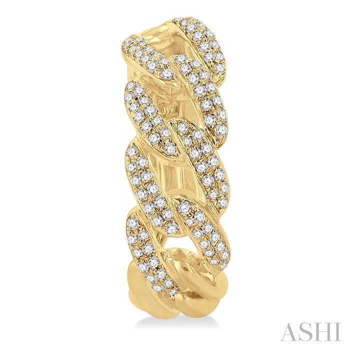 Cuban Diamond Fashion Hoop Earrings-2