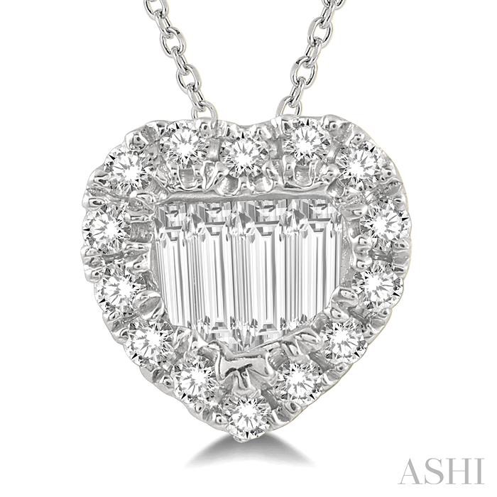 Heart Shape Halo Fusion Diamond Fashion Pendant