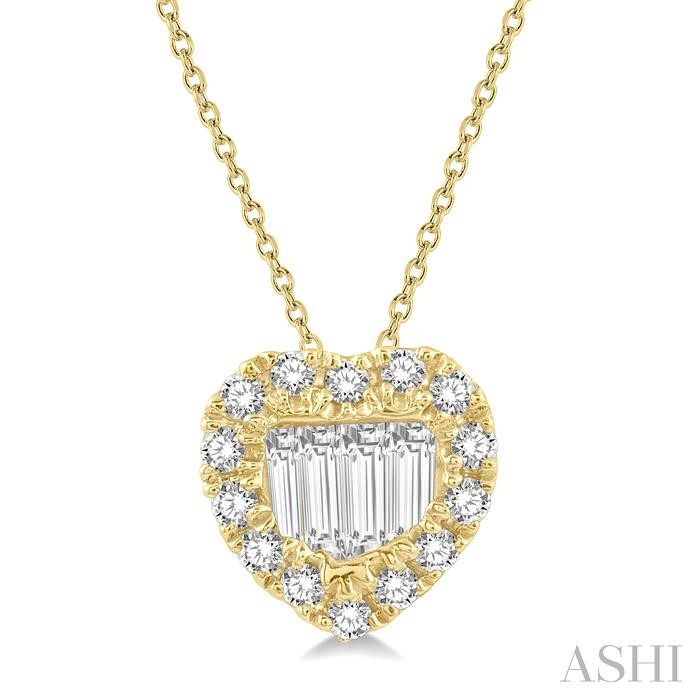 HEART SHAPE HALO FUSION DIAMOND FASHION PENDANT