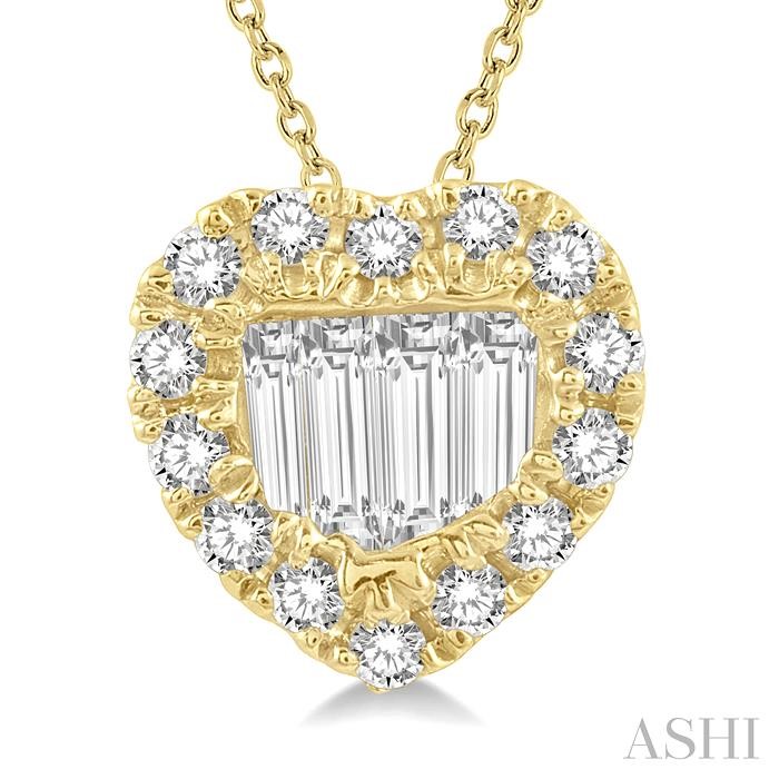 Heart Shape Halo Fusion Diamond Fashion Pendant-3