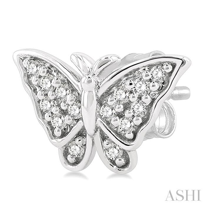 Butterfly Petite Diamond Fashion Earrings-3