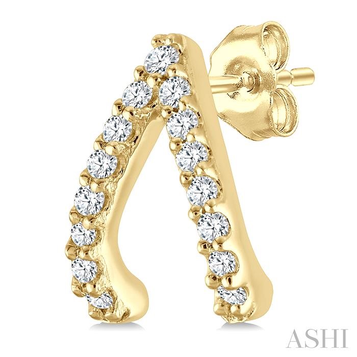 Wishbone Petite Diamond Fashion Earrings-3