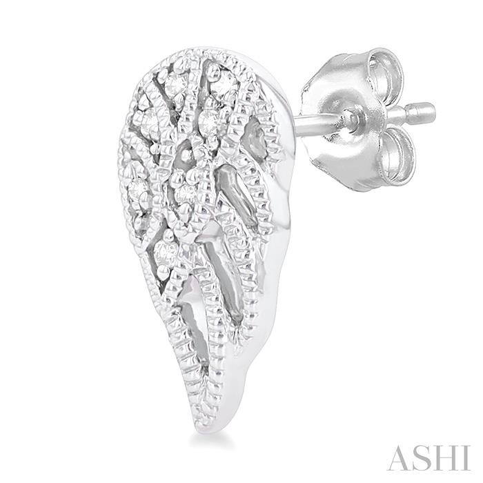 Angel Wings Petite Diamond Fashion Earrings-3